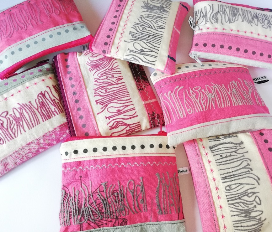 Danielle Wade - Polly's Textiles - Pink Purses