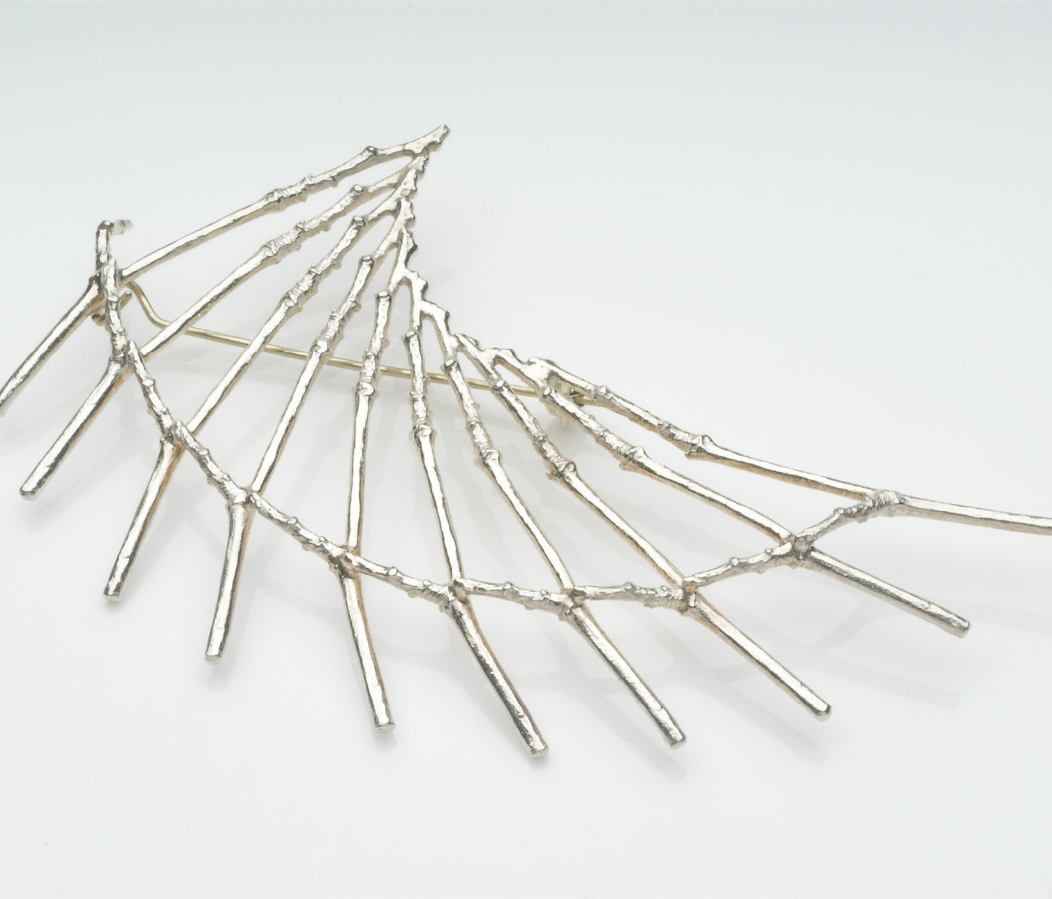 Holly Belsher MA (RCA) - Silver Twig Curve Brooch